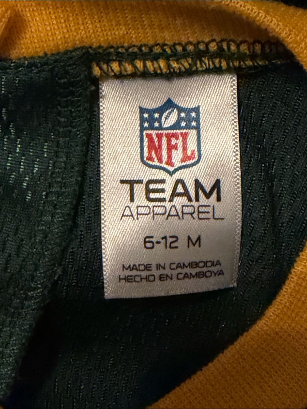 NFL Green and Gold Girls' Packers Peplum dress and diaper cover - Picture 4 of 4